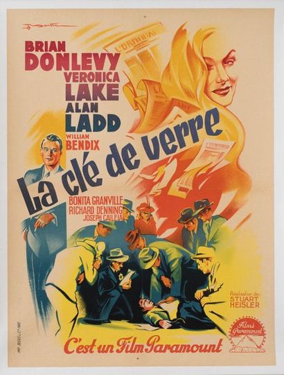 null LA CLE DE VERRE / THE GLASS KEY Stuart Heisler. 1942.
60 x 80 cm. French poster....