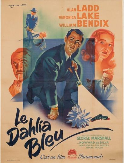 null LE DAHLIA BLEU / THE BLUE DAHLIA George Marshall. 1946.
120 x 160 cm. Affiche...