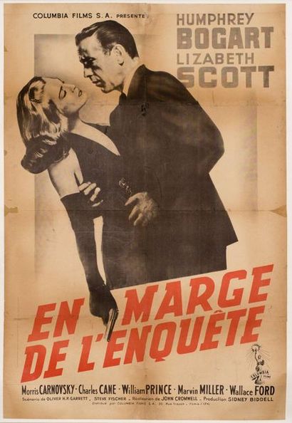 null EN MARGE DE L'ENQUETE / DEAD RECKONING John Cromwell. 1947.
80 x 120 cm. Affiche...