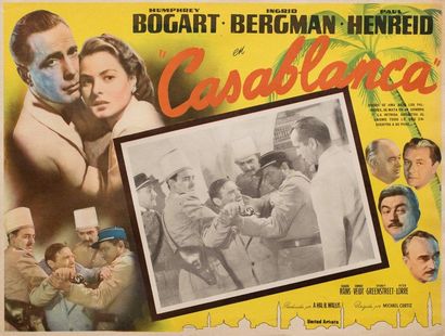 null CASABLANCA Michael Curtiz. 1942.
32 x 42 cm. Lobby card mexicain. Non signée....