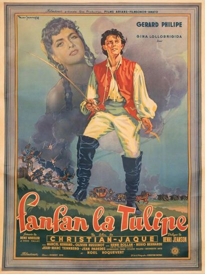 null FANFAN LA TULIPE Christian-Jaque. 1952.
120 x 160 cm. French poster. Marcel...