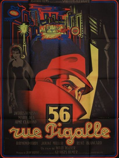 null 56, RUE PIGALLE Willy Rozier. 1948.
120 x 160 cm x 2 French posters (Model A...