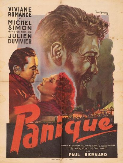 null PANIC Julien Duvivier. 1946.
60 x 80 cm. French poster. Marcel Jeanne. Imp....