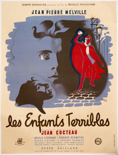 null LES ENFANTS TERRIBLES Jean-Pierre Melville. 1950.
120 x 160 cm. Affiche française....