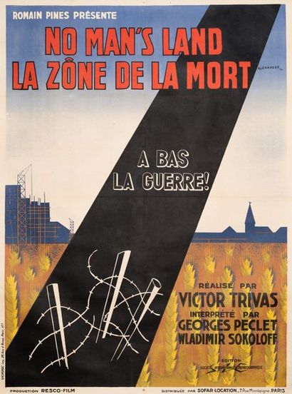 null THE DEAD ZONE / NO MAN'S LAND Victor Trivas. 1932.
120 x 160 cm. French poster....