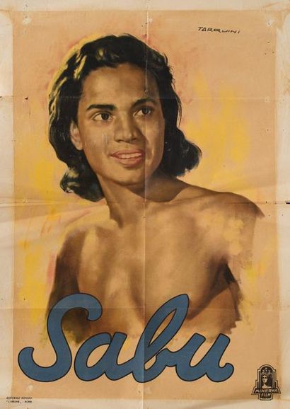 null SABU Master poster. 1940. Portrait of the actor for the film " THE THIEF OF...