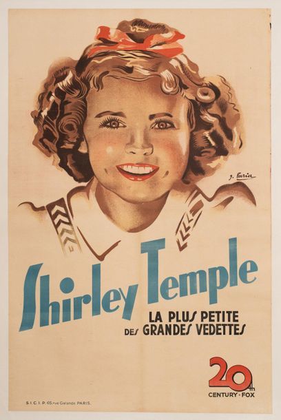 null SHIRLEY TEMPLE Poster passe-partout. c. 1935.
65 x100 cm. French poster. Jacques...