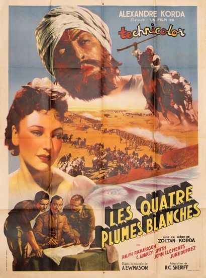 null LES QUATRE PLUMES BLANCHES / THE FOUR FEATHERS Zoltan Korda. 1939.
120 x 160...