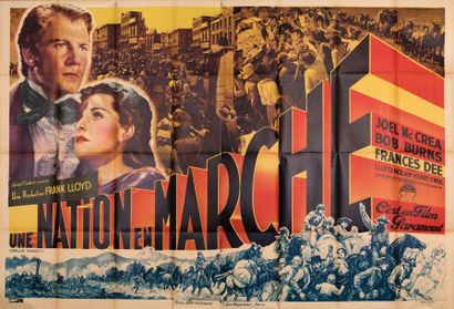 null UNE NATION EN MARCHE / WELLS FARGO Frank Lloyd. 1937.
240 x 160 cm. French poster...