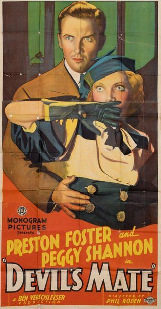null DEVIL'S MATE Phil Rosen. 1933.
104 x 205 cm. American poster (Three Sheet)....