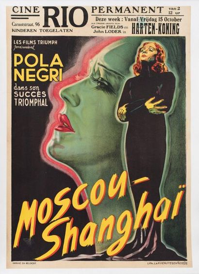 null MOSCOU-SHANGHAI / DER WEG NACH SHANGHAI Paul Wegener. 1936.
60 x 85 cm. Affiche...