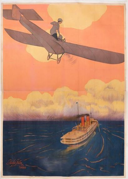 null VITTORIA O MORTE 1913.
200 x 280 cm. Italian poster. L. Metlicovitz. Imp. G....