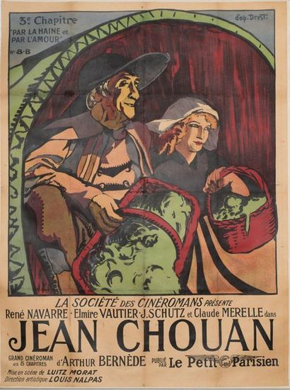 null JEAN CHOUAN (3rd episode: BY HATE AND LOVE)
Luitz-Morat. 1926.
120 x 160 cm....