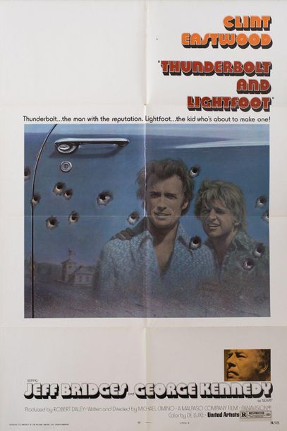 null THUNDERBOLT AND LIGHTFOOT Michael Cimino. 1974.
69 x 104 cm. American poster...