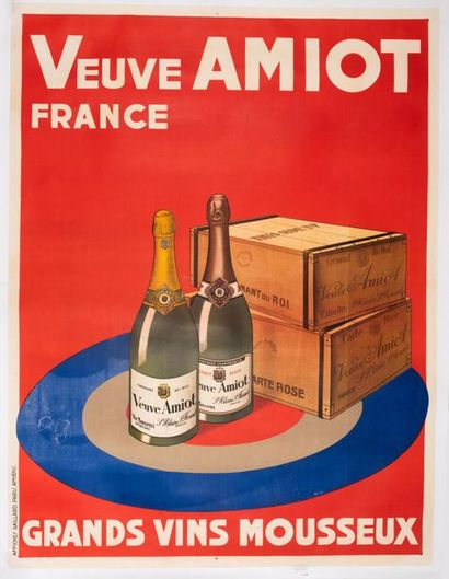 ANONYME Veuve Amiot France. Grands Vins Mousseux.
Affiche lithographique. Affiches...