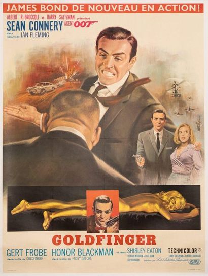 null GOLDFINGER Guy Hamilton. 1964.
120 x 160 cm. French poster. Jean Mascii. Imp....