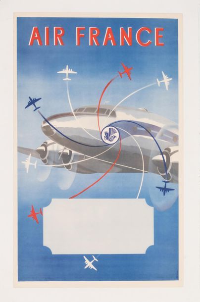 RENLUC Air France. 1951.
Offset poster. 632 p. 10-51. Hubert Baille & Cie Paris....