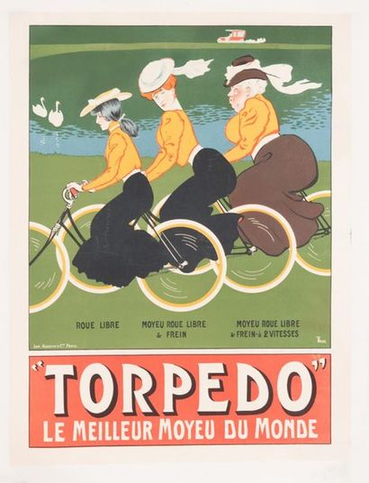 THOR Hans 
Torpedo. Le meilleur Moyeu du Monde.
Affiche lithographique. Imp. Kossuth...