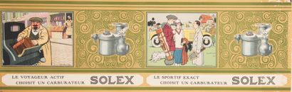 ROUTIER JEAN 
Carburateur Solex. Le voyageur actif et le sportif exact. 1925.
Affiche...
