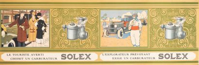 ROUTIER JEAN 
Carburateur Solex. Le touriste averti et l'explorateur prévoyant. 1925.
Affiche...