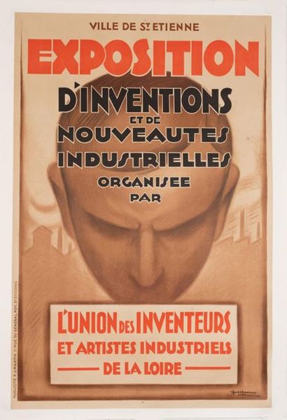 MARTIN F.J. 
Exhibition of inventions and industrial novelties. City of Saint Etienne.
Lithographic...