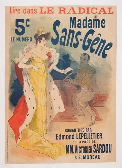 CHERET Jules 
Read in the Radical Madame Sans-Gène. Novel drawn by Edmond Lepelletier...