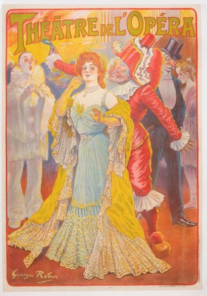 REDON GEORGES 
Opera Theatre. 1901.
Lithographic poster. Imp. Chaix Paris. (Lorilleux...