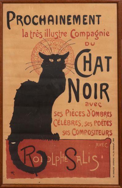 STEINLEN THEOPHILE ALEXANDRE 
Soon the very illustrious Compagnie du Chat Noir. 1896.
Lithographic...