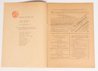 AURIOL Georges 
Programme illustré pour le Théâtre du Chat Noir. 1892.
Impression...