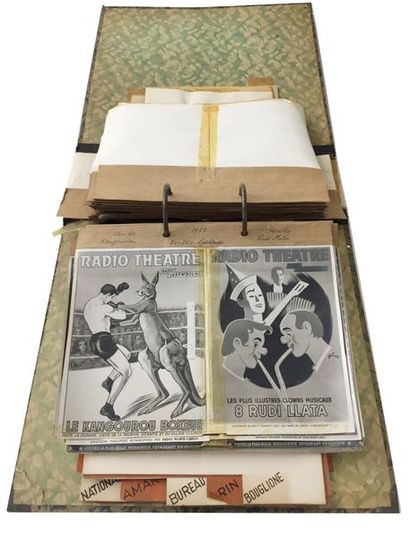 null Imprimerie Bedos & Cie, Paris 
A binder labeled "Photos Cirques 1955-1956" containing...