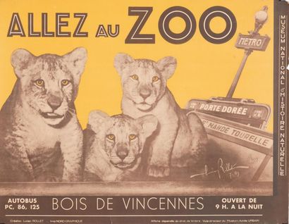 ROLLET Lucien 
Allez au Zoo. Museum National d'Histoire Naturelle. Bois de Vincennes....