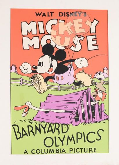 WALT DISNEY PRODUCTION Walt Disney's Mickey Mouse Barnyard Olympics. Circa 1977.
Sérigraphie...