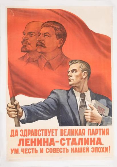 null Vive Lénine et Staline, notre honneur et notre conscience
Affiche russe signée...