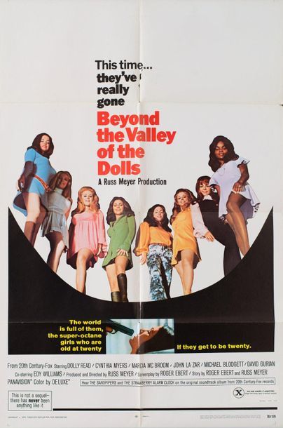 null BEYOND THE VALLEY OF THE DOLLS Russ Meyer. 1970.
69 x 104 cm. American poster...