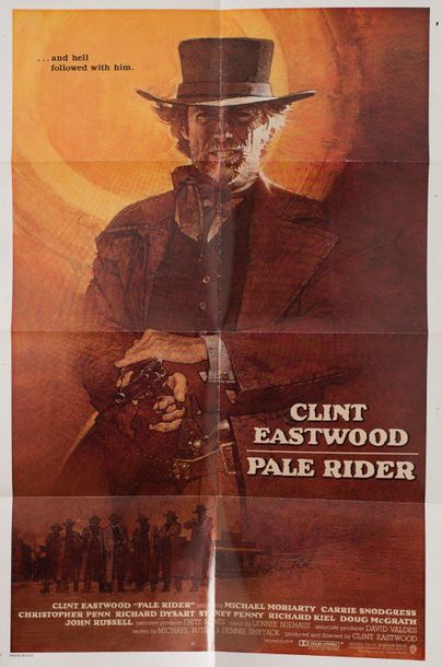 null PALE RIDER Clint Eastwood. 1985
69 x 104 cm. Affiche américaine (One-Sheet)....