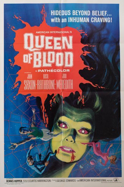 null QUEEN OF BLOOD Curtis Harri
69 x 104 cm. American poster (One-Sheet). Unsigned....