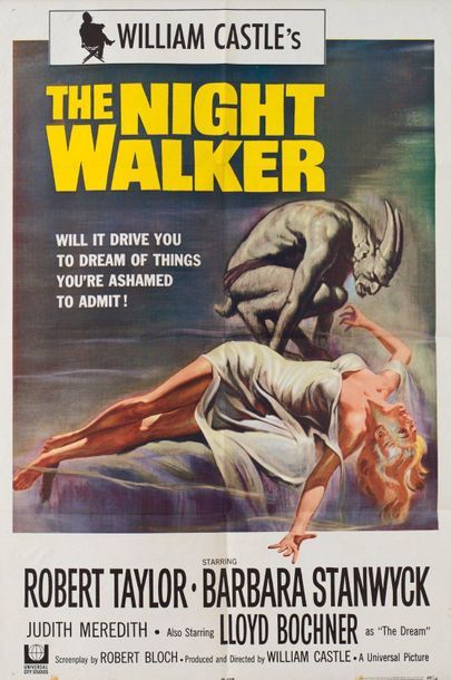 null THE NIGHT WALKER William Castle. 1965.
69 x 104 cm. Affiche américaine (One-Sheet)....