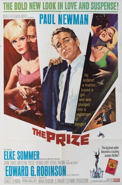 null THE PRIZE Mark Robson. 1963.
69 x 104 cm. Affiche américaine (One-Sheet). Non...