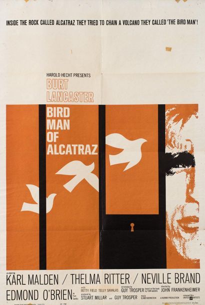 null BIRD MAN OF ALCATRAZ John Frankenheimer. 1962.
69 x 104 cm. American poster...