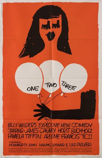 null ONE TWO THREE Billy Wilder. 1962
69 x 104 cm. American poster (One-Sheet). Saul...