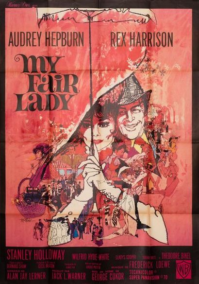 null MY FAIR LADY George Cukor. 1964.
120 x 160 cm. French poster. Bob Peak. Imp....