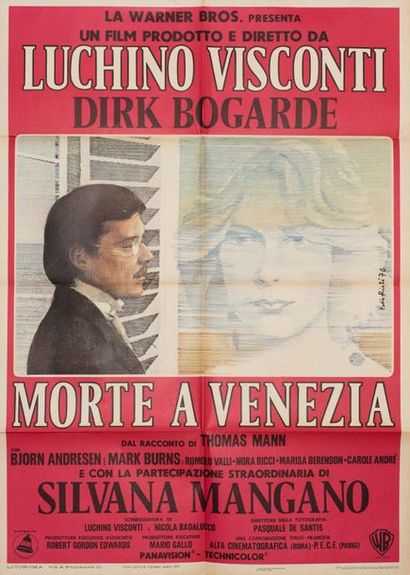 null DEAD IN VENEZIA Luchino Visconti. 1971.
100 x 140 cm. Italian poster. Fabio...