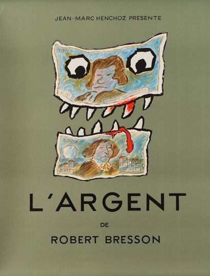 null L'ARGENT Robert Bresson. 1983
61 x 81 cm. Affiche française. Tirage à part (projet...
