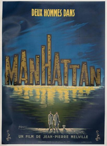 null TWO MEN IN MANHATTAN Jean-Pierre Melville. 1959.
120 x 160 cm. French poster....