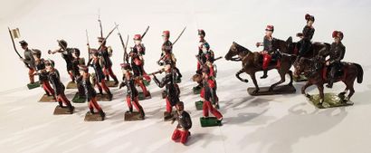 null CBG-MIGNOT. Third Republic. French infantry. This lot includes 18 infantry soldiers,...
