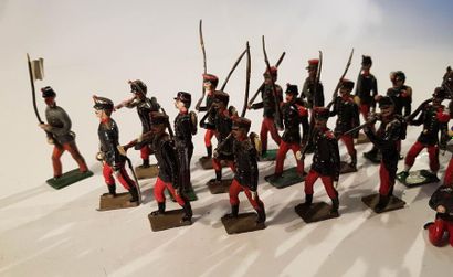 null CBG-MIGNOT. Third Republic. French infantry. This lot includes 18 infantry soldiers,...