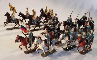 null CBG-MIGNOT. Third Republic. Russia. Blue Cossacks and cuirassiers. This lot...