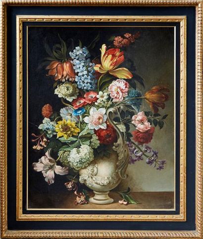 null Bouquet de fleurs dans un vase
Toile
 