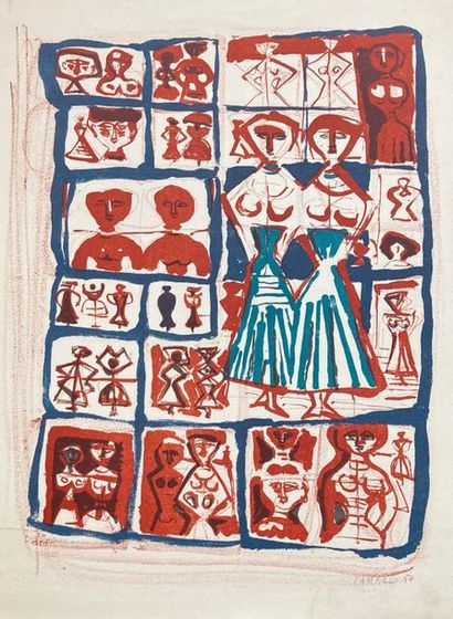 CAMPIGLI Lithograph signed lower right and dated " 1917 "
34 x 25 cm