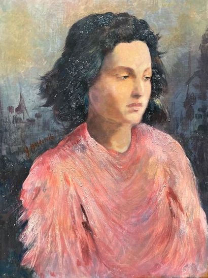 Giuseppe Maldarelli (1885-1958) Portrait de femme
Huile sur carton signée au centre...